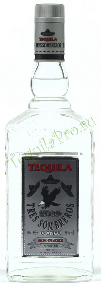 Текила Трес Сомбрерос Бланко Tres Sombreros Blanco 